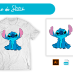 Dideño de stitch en png e ilustrator