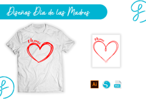 Pack de 4 diseños gratis para el Día de las Madres – Formatos PNG, AI y STUDIO