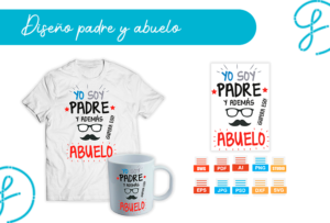 Diseño gratis soy padre y abuelo para el día del padre
