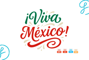 Viva México estilo Lettering – Archivo AI, EPS, PNG y SVG descarga gratis PNG AI SVG