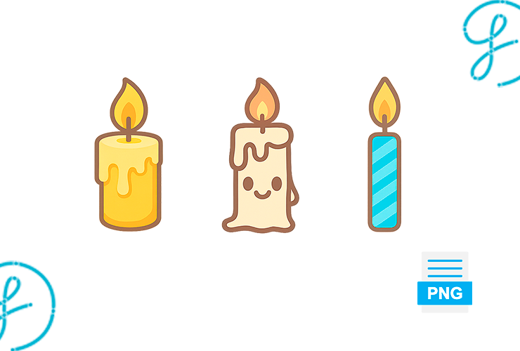 Pack de velas PNG fondo transparente gratis descarga gratis PNG AI SVG