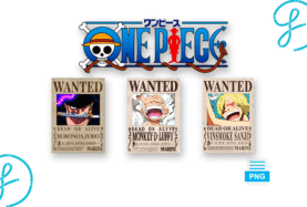 Logo One Piece PNG y Carteles Wanted (Pack Completo Gratis) descarga gratis PNG AI SVG